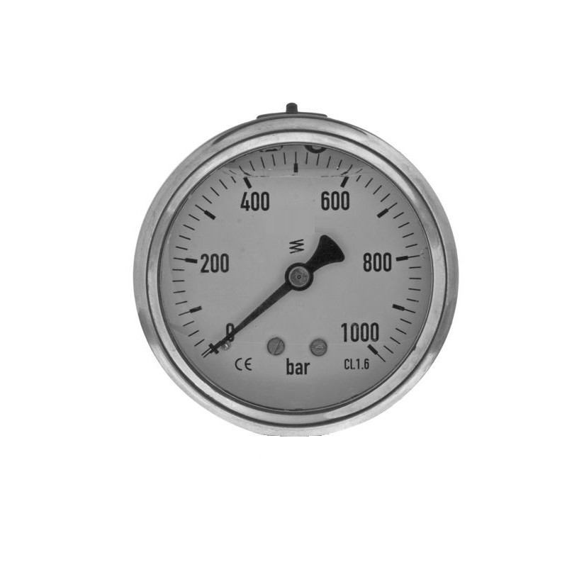 Manometr fi 63 0-1000 bar, 1/4" -tył
