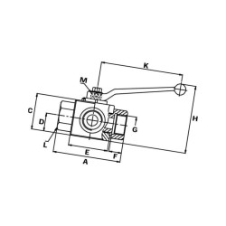 Zawór kulowy 3/2-L - 1/2&amp034BSP