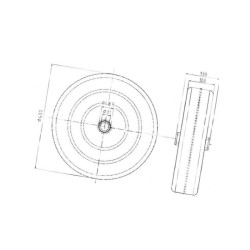 Koło stalowe 400 x 100 STR844 Simol 8719493943986