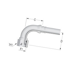 Końcówka 4SH-DN40-1.1/2" BSP-9 DKRH402490 Alfagomma DKRH402490