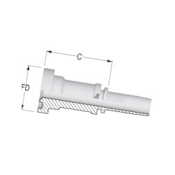 Końcówka DN13-Ø31,7 mm PFS138 Alfagomma PFS138