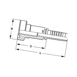 Armatura wtłaczana + kołnierz PFS4032 Alfagomma PFS4032