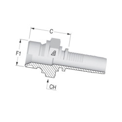 Końcówka DN06-3/8 BSP PN66 Alfagomma 8716106441235