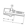 Końcówka DN40-2" NPT PE4032 Alfagomma PE4032