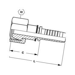 Armatura wtłaczana DN10-M24x1, PGF1024 Alfagomma PGF1024