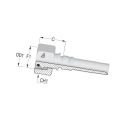Końcówka 4SH-DN25-25S-M36x2,0 DKOSH2536 Alfagomma DKOSH2536