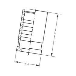 Tuleja wtłaczana Ø18x30mm DN6 SFD1K06RVS Dicsa 8432770190827