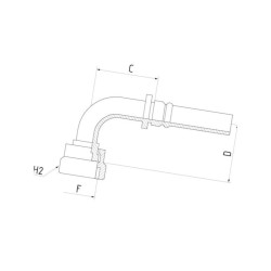 Końcówka 4SH-DN25-1.7/16" ORFS DAVH252390 Alfagomma DAVH252390