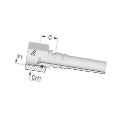 Końcówka 4SH-DN40-2.1/2" UNF DKJH5040 Alfagomma DKJH5040