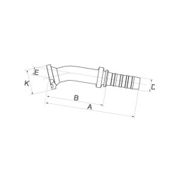 Armatura wtłaczana DN20+38,1 kołn. 12GS12FL30M Gates 5412571957426