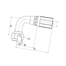 Armatura wtłaczana 90° DN13-3/4JIC 8G8FJX90M Gates 5414465879654