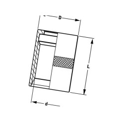 Tuleja wtłaczana Ø19x30mm DN8 stal szlachetna