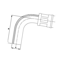 Końcówka wtłaczana kątowa typ LT 90° DIN 2352, 12 mm