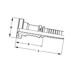 Końcówka DN24-Ø50,8 mm PFL4020 Alfagomma PFL4020
