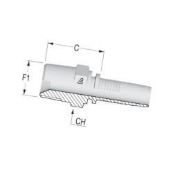 Końcówka DN10-3/8 BSPT PNT106 Alfagomma 8716106440320