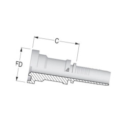 Końcówka DN40-Ø60,3 mm PFL4024 Alfagomma PFL4024