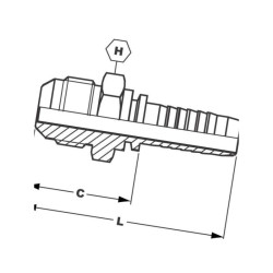 Armatura wtłaczana DN32-1"7/8 PC3230 Alfagomma PC3230