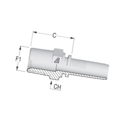 Końcówka DN16-1/2 NPT PE168 Alfagomma PE168