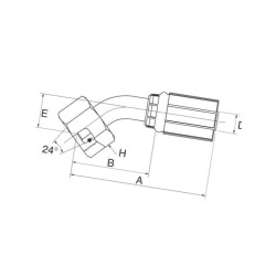 Armatura wtłaczana DN6-M16x1,5 45° 4G10FDLORX45 Gates 5414465712203