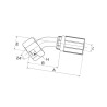 Armatura wtłaczana DN6-M16x1,5 45° 4G10FDLORX45 Gates 5414465712203