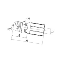 Armatura wtłaczana DN6-1/2 JIC 4G5MJ Gates 5414465875922