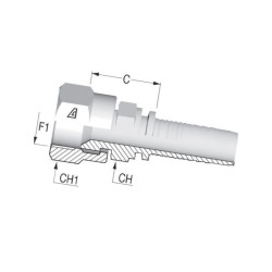 Końcówka 4SH-DN40-1.7/8" UNF-9 DKJH403090 Alfagomma DKJH403090