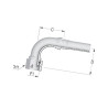 Końcówka 4SH-DN20-3/4" BSP-90° DKRH201290 Alfagomma DKRH201290