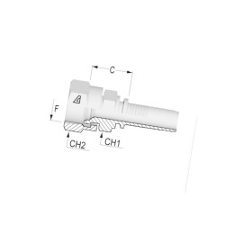 Armatura wtłaczana DN40-M42x1, PGK4042 Alfagomma PGK4042