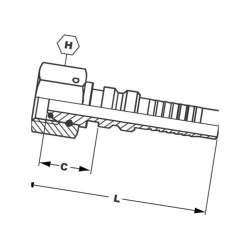 Końcówka 4SH-DN25-1" BSP DKRH2516 Alfagomma DKRH2516