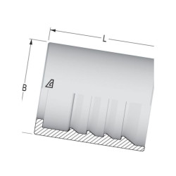 Końcówka 4SH-DN50-2" BSP-45° DKRH503245 Alfagomma DKRH503245