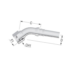 Końcówka 4SH-DN32-1.1/4" BSP-4 DKRH322045 Alfagomma DKRH322045