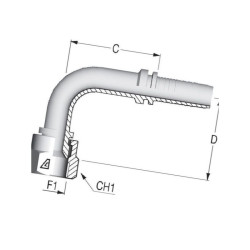 Końcówka DN20-1"5/16-UNF-90° PA202190 Alfagomma PA202190