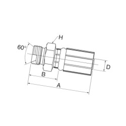 Armatura wtłaczana DN19-3/4 BSPP 12G12MBSPP Gates 5414465056918