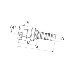 Armatura wtł. DN13-M22x1,5 8GS14FDHORX Gates 5414465081798
