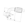 Armatura wtłaczana DN6-M12x1,5 90° 4G6FDLORX90 Gates 5414465712760