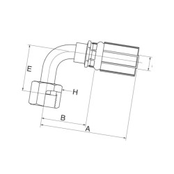 Armatura wtłaczana DN6-11/16ORFS 90 4G6FFORX90M Gates 5414465857560