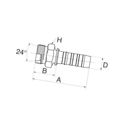 Armatura wtł. DN10-M22x1,5 6GS14MDH Gates 5412571560039