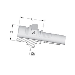 Końcówka DN13-1/2 BSP PNV138 Alfagomma PNV138