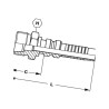 Końcówka CES 4SH-DN25-25S-M36x CESH2536 Alfagomma CESH2536