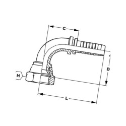 Końcówka DN20-1 5/16-UNF-90° PA202190S Alfagomma PA202190S
