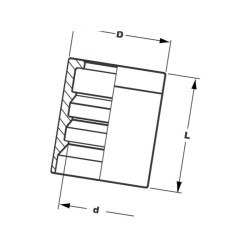 Tuleja wtłaczana Ø18x30mm DN6 stal szlachetna