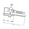 Końcówka DN25-1"3/16 ORFS PCV2519 Alfagomma PCV2519