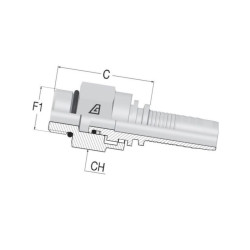Końcówka DN13-7/8 SAE PAC1314 Alfagomma PAC1314
