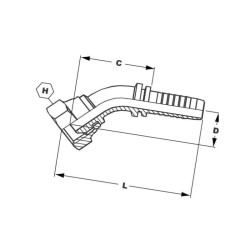 Armat.wtłacz.DN20-M30x1,5-45°