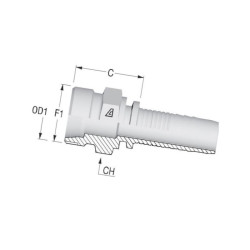 Końcówka DN13-M26x1,5-18L PR1318 Alfagomma PR1318