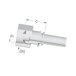 Końcówka DN06-1/4 BSP PF64 Alfagomma 8716106786756