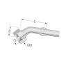 Końcówka DN13-5/8 BSP-45° PF131045 Alfagomma PF131045