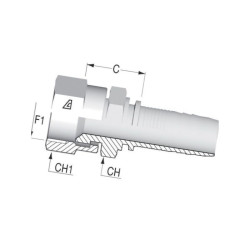 Końcówka DN10 - 5/8" SAE PA1010SAE Alfagomma 8719607057646