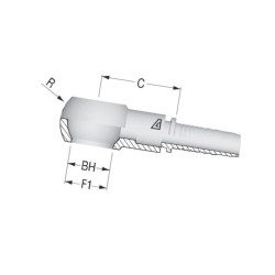Końcówka DN10-Ø3/8 BSP PQB106 Alfagomma PQB106