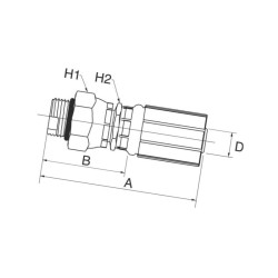 Armatura wtłaczana DN20-1"1/16 SAE 12G12MBX Gates 5414465000447